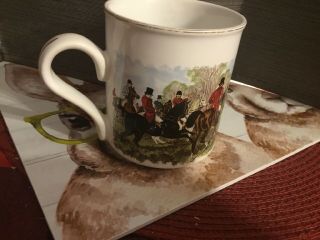 One Royal Crownford Of Staffordshire England Fox Hunting Coffee Tea Mug