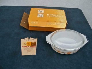 Vintage Pyrex Town & Country 1 5 Qt.  Oval Casserole Dish With Lid Nib