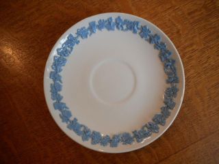 Wedgwood Embossed Queensware Lavender On Cream Smooth Edge 6 3/4 " Cr Soup Saucer