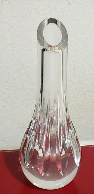 Vintage Baccarat France Clear Bud Vase Crystal Teardrop | 9.  5 " Tall