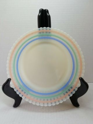 Vintage Macbeth - Evans Petalware Cremax Banded Pastel 8 Inch Salad Plate A