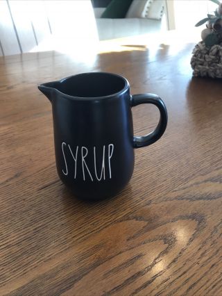 Rae Dunn Black Small Pour Pitcher “syrup”