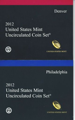 2012 Us 28 Coins Uncirculated Coin Set Philadelphia & Denver Mints
