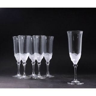 Jg Durand Florence Crystal Champagne Flutes Set Of 6