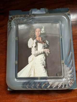 Huge Vintage Mikasa Glass Picture Frame 8 " X 10 " (12 " X 14 " Overall)