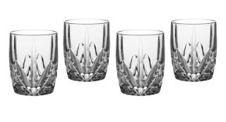 Waterford Marquis Brookside Crystal Double Old Fashioned High Ball Glasses.  Nib