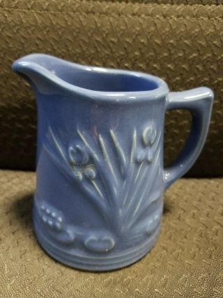 1998 Red Wing Collectors Society Blue Stoneware Blue Iris Creamer