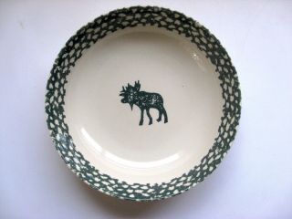 Folk Craft Moose Country 9 " Serving Bowl Utensil Marks Tienshan