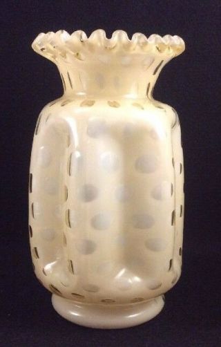 Fenton Honey Amber Bubble Optic Vase