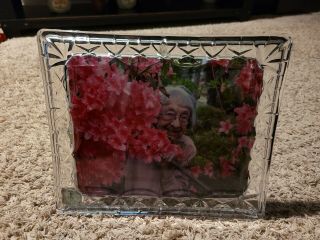 Gorham - 8x10 Crystal Picture Frame Made In Japan Lady Anne
