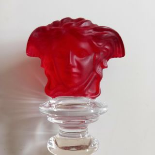 Rosenthal Versace Crystal Red Medusa Bottle Stopper