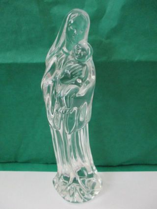Waterford Crystal Nativity Figurine,  Mother And Child,  7 ",  Clear,  W/label,  Euc