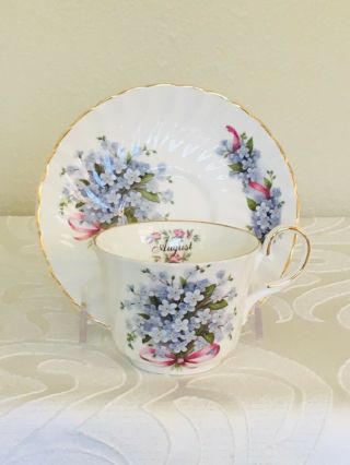 Royal Patrician Teacup And Saucer Floral August Fine Bone China