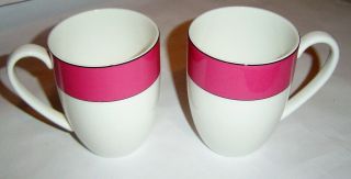 Kate Spade Ny Lenox Rutherford Circle Pink Coffee Mugs Set Of 2