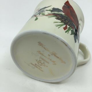 Lenox Winter Greetings Red Cardinals Coffee/Tea Cup Catherine McClung Porcelain 3