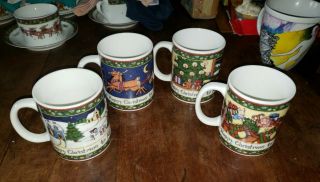 International China A Christmas Story Set Of 4 Coffee Mugs Susan Winget