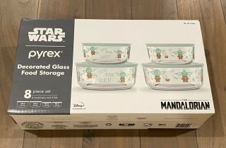 Pyrex Disney Star Wars The Child Baby Yoda 8 Piece Glass Set Mandalorian