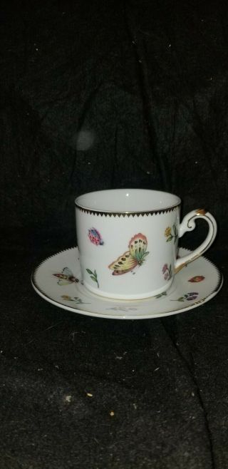 I.  Godinger & Co Primavera Butterfly Porcelain Cup & Saucer
