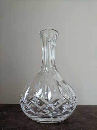 Waterford Crystal Lismore Carafe Open Water Wine Decanter 8.  5 " Bar Ware Signed
