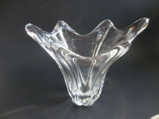 Daum France Art Glass Vase Abstract Organic Design 6 3/4 Inches