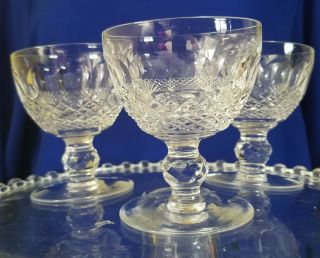 3 Vintage Signed Waterford Colleen Short Stem (cut) Liquor Cocktail Glass