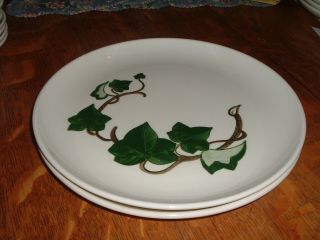 2 Metlox Poppytrail California Ivy Dinner Plate Plates 10 3/8 Hand Painted Usa