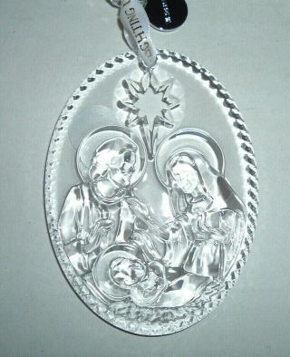 Fab Waterford Crystal 2018 Annual Nativity Christmas Ornament Holy Family