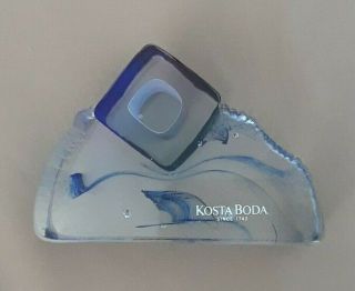 Kosta Boda In The Stone Art Glass Sculpture Paperweight By Bertil Vallien Signed