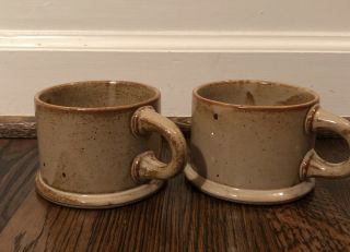 Dansk Danish Japan Mid Century Modern Coffee Mug Pottery Speckle - Set Of 2