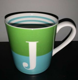 Lenox Kate Spade Ny Wickford To The Letter J Monogram Coffee Tea Mug Cup