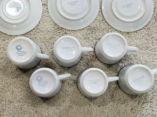 VTG Set of 6 Yamaka Stoneware CUPS & SAUCERS – NOEL,  Christmas - Japan – 2