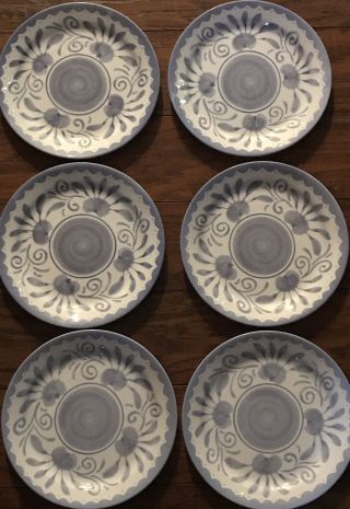 6 HTF Corelle USA Oceanview Luncheon Plates 9 