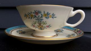 Vintage Lenox Blue Tree Pattern China Setting Replacement Tea Cup And Saucer Set
