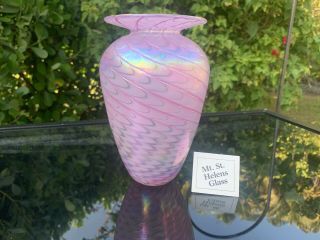 Mt.  St.  Helens Glass Volcanic Ash Handblown Vase By Glass Eye Studio Seattle,  Wa