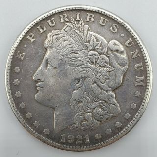 90 Silver Morgan Dollar Us $1 Coin 1921 S Ef/au Quality Coin 2
