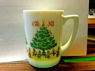 Vintage Swedish Christmas God Jul Berggren Coffee Mug