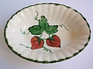 Blue Ridge Southern Pottery Wild Strawberry Vegetable Bowl