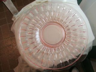 Vintage Pink Depression Glass Cake Plate / Serving Platter 12 - 1/2 "