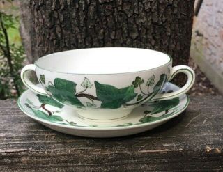 Wedgwood Napoleon Ivy Cream Soup & Saucer Underplate