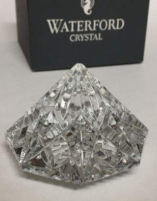 Waterford Crystal Diamond Lismore Paperweight 2 3/8 "