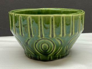 Vintage Mccoy Green Pottery Planter Usa 477 Small