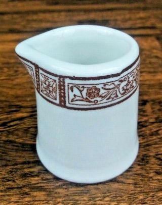 Vintage Mcnicol China Creamer Ceramic Restaurant Ware Brown Transferware U74