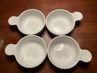4 Corningware Grab It Bowls White P - 150 - B,  No Lids,  Made In Usa