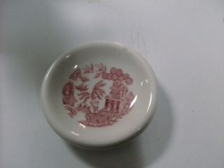 Vintage Pink Willow Butter Pat - Jackson China Cook 