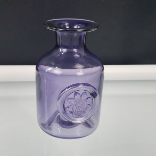 Dartington Art Glass Vase Frank Thrower Signed Amethyst Purple Bottle Vase Gift