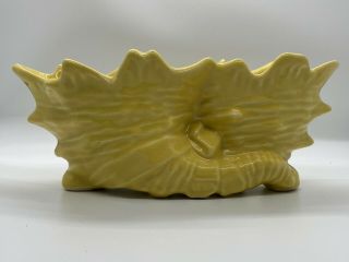 Mccoy Pottery Planter Yellow Double Shell Cornucopia Design