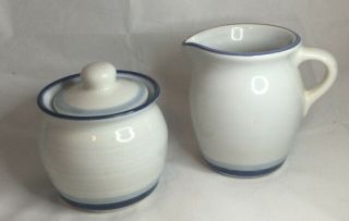 Pfaltzgraff Usa Creamer & Sugar Bowl With Lid Set Floral Stoneware