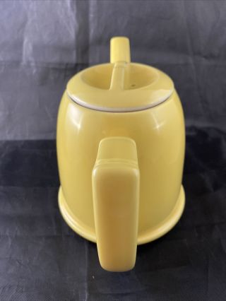 Hall China Yellow Teapot With Chrome Insulated Cozy Cover USA 3
