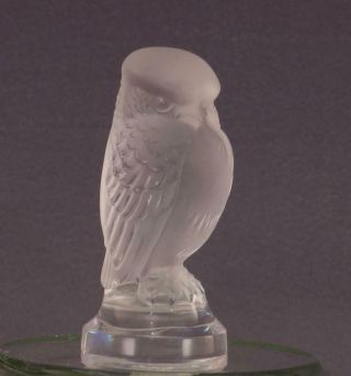 Lalique France Frosted Crystal Raspace Bird Of Prey Baby Hawk Figurine