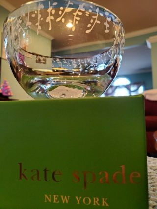 Kate Spade York Gardner Street Crystal Bowl By Lenox - Box W/ Papers